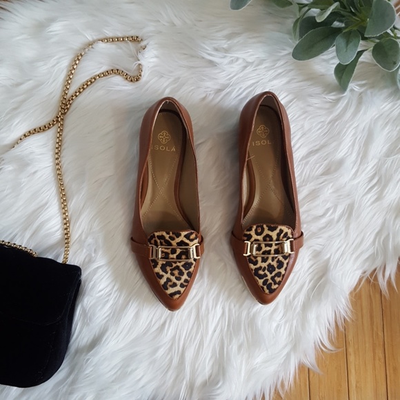 Isola Shoes - Isola Leopard calf hair pointed oxfords